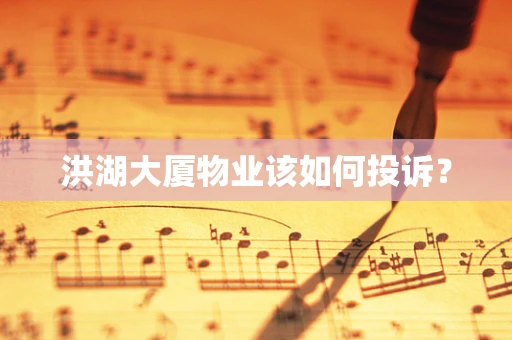 洪湖大厦物业该如何投诉？