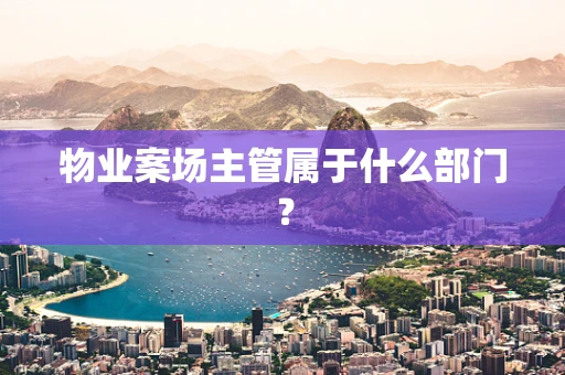 物业案场主管属于什么部门？