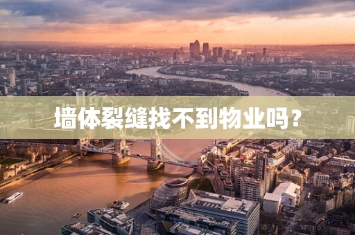 墙体裂缝找不到物业吗？