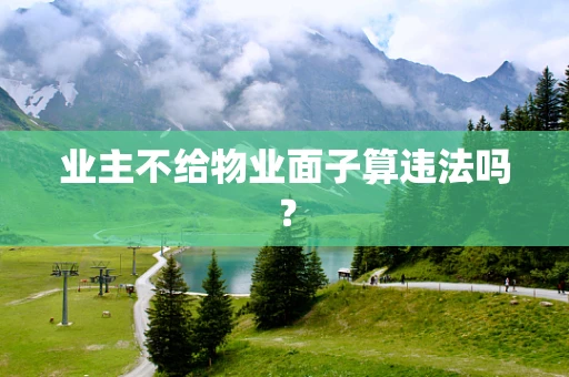 业主不给物业面子算违法吗？