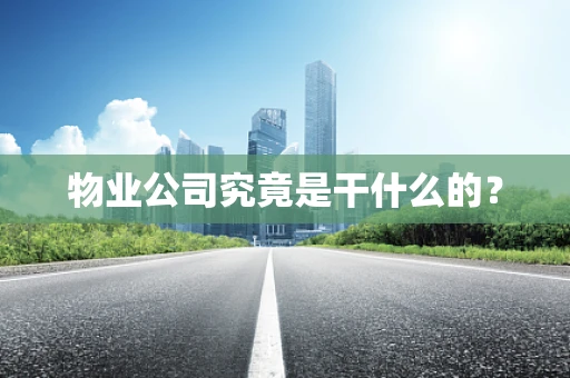物业公司究竟是干什么的？