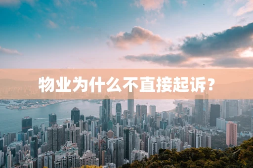 物业为什么不直接起诉？
