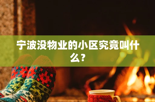 宁波没物业的小区究竟叫什么？