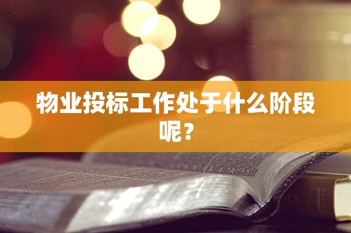 物业投标工作处于什么阶段呢？