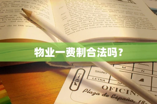 物业一费制合法吗？