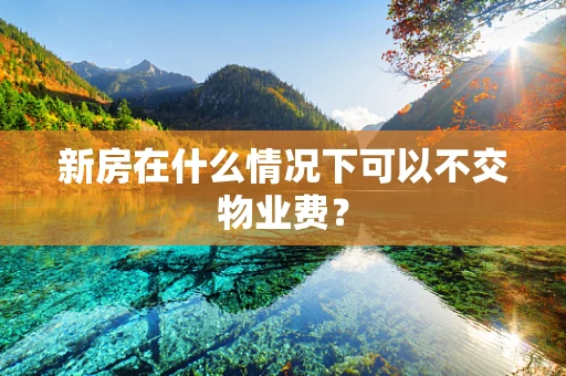新房在什么情况下可以不交物业费？