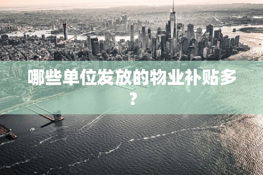 哪些单位发放的物业补贴多？