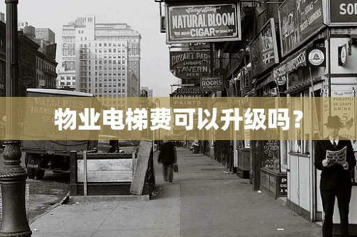 物业电梯费可以升级吗？