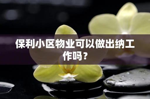 保利小区物业可以做出纳工作吗？