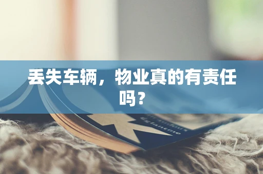 丢失车辆，物业真的有责任吗？