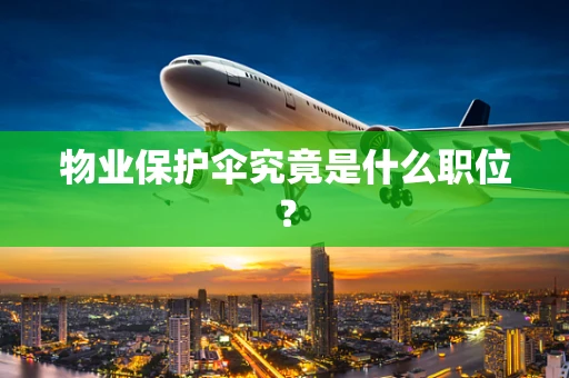 物业保护伞究竟是什么职位？