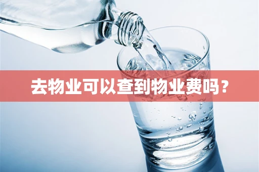 去物业可以查到物业费吗？
