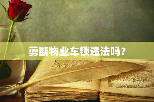 剪断物业车锁违法吗？