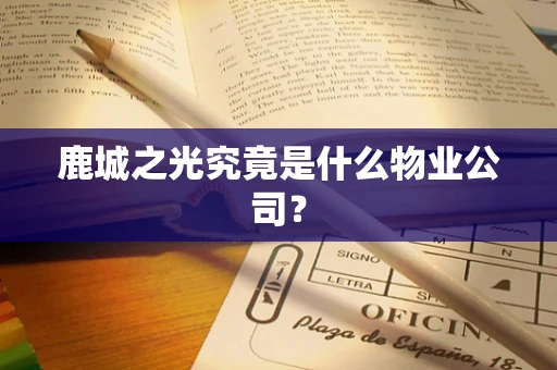 鹿城之光究竟是什么物业公司？