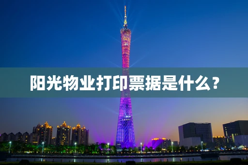 阳光物业打印票据是什么？