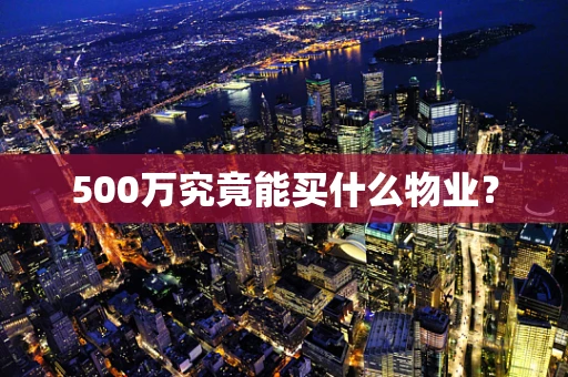 500万究竟能买什么物业？