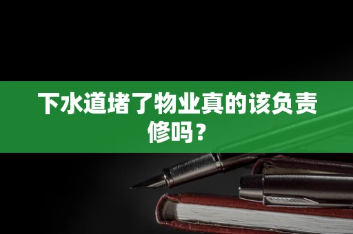 下水道堵了物业真的该负责修吗？