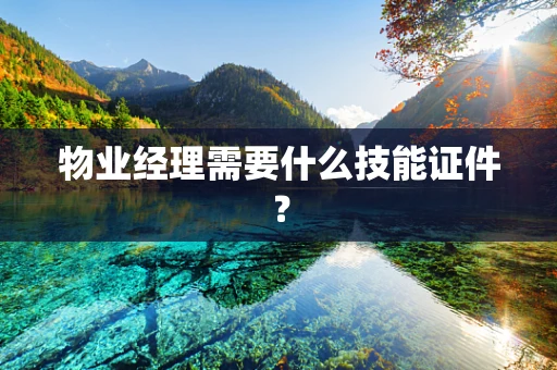 物业经理需要什么技能证件？