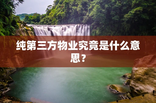 纯第三方物业究竟是什么意思？