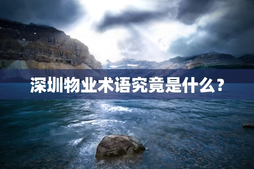 深圳物业术语究竟是什么？