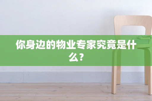 你身边的物业专家究竟是什么？