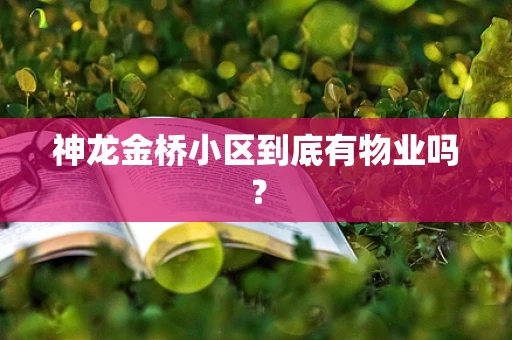 神龙金桥小区到底有物业吗？