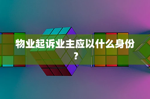 物业起诉业主应以什么身份？