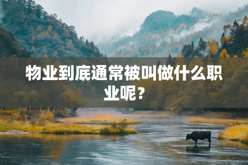 物业到底通常被叫做什么职业呢？