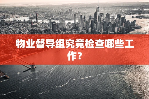 物业督导组究竟检查哪些工作？