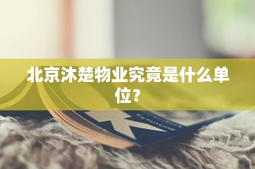 北京沐楚物业究竟是什么单位？