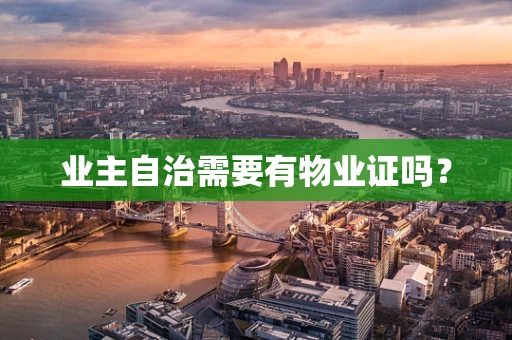 业主自治需要有物业证吗？