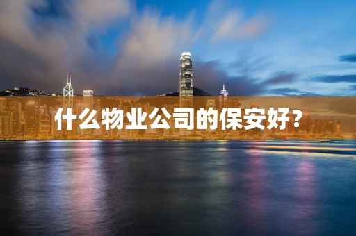 什么物业公司的保安好？