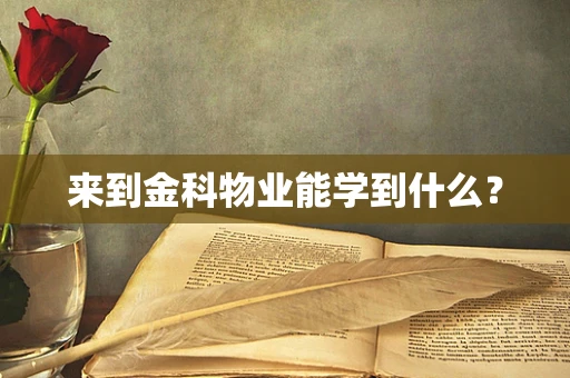 来到金科物业能学到什么？