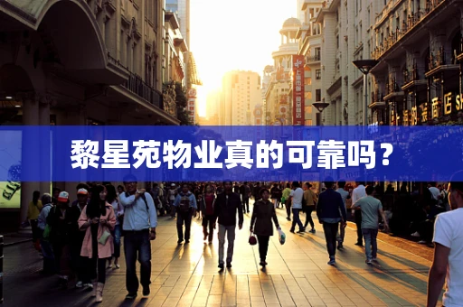 黎星苑物业真的可靠吗？