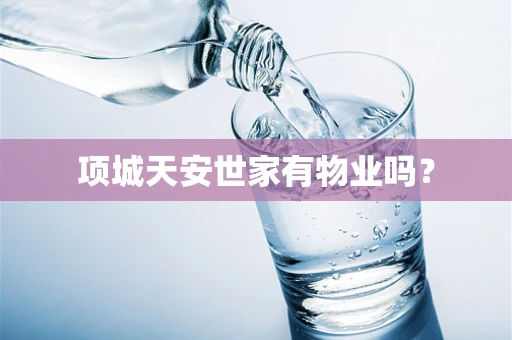 项城天安世家有物业吗？
