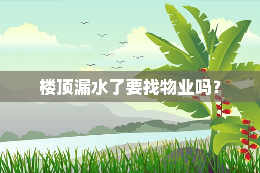 楼顶漏水了要找物业吗？