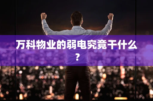 万科物业的弱电究竟干什么？