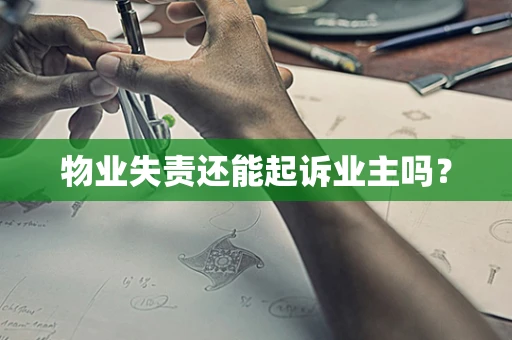 物业失责还能起诉业主吗？