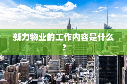 新力物业的工作内容是什么？