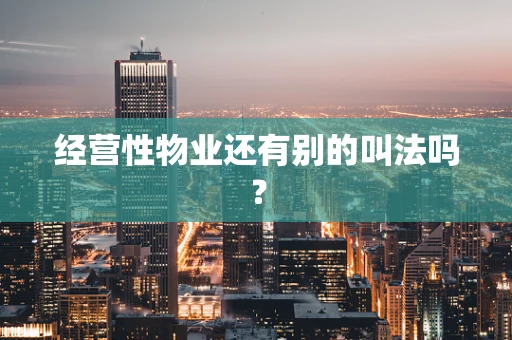 经营性物业还有别的叫法吗？