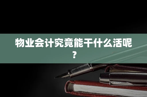 物业会计究竟能干什么活呢？