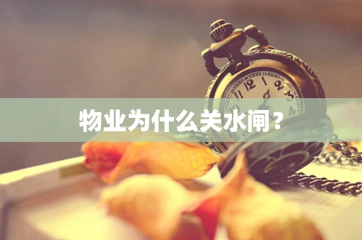 物业为什么关水闸？