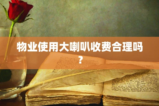物业使用大喇叭收费合理吗？