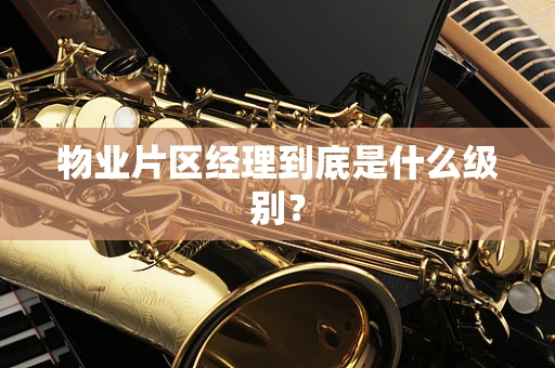 物业片区经理到底是什么级别？