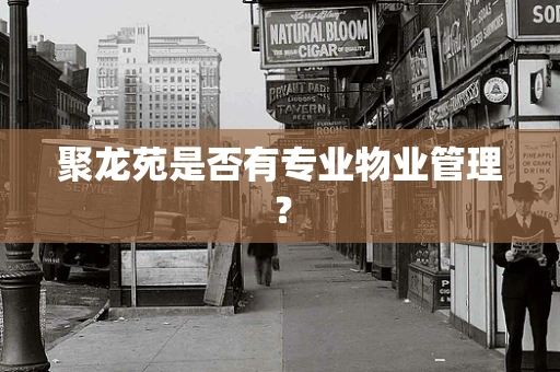 聚龙苑是否有专业物业管理？