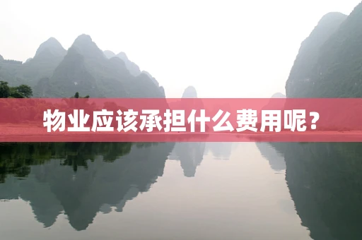 物业应该承担什么费用呢？